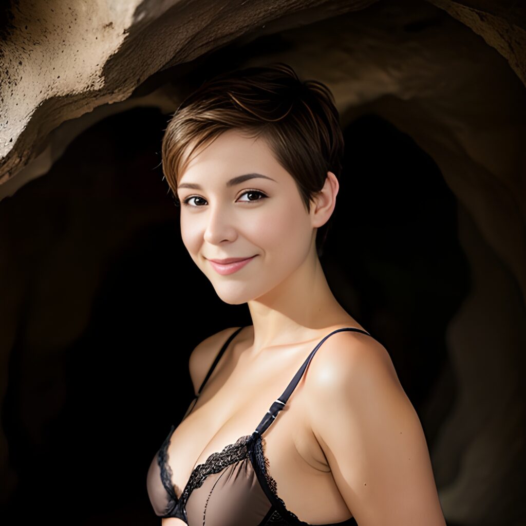 pixie haircut cave lingerie 