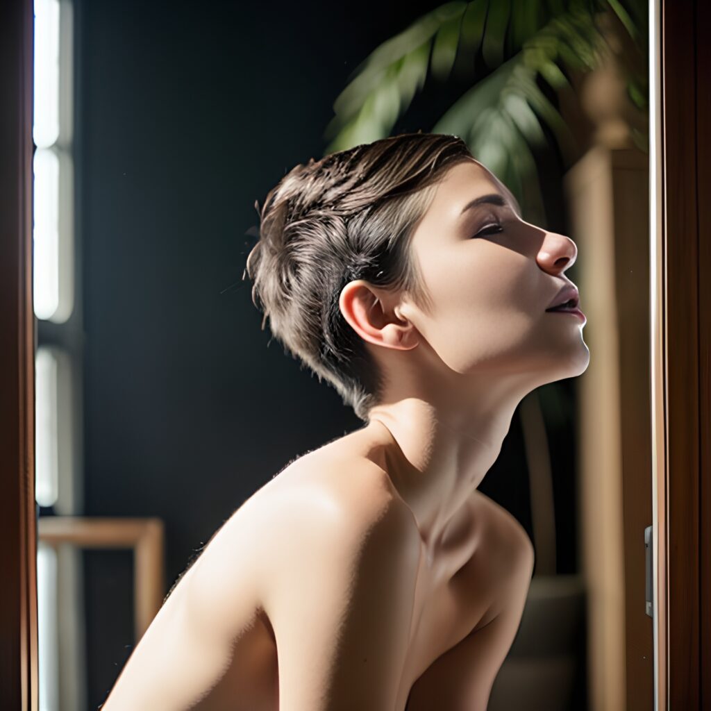 pixie haircut cum on body 