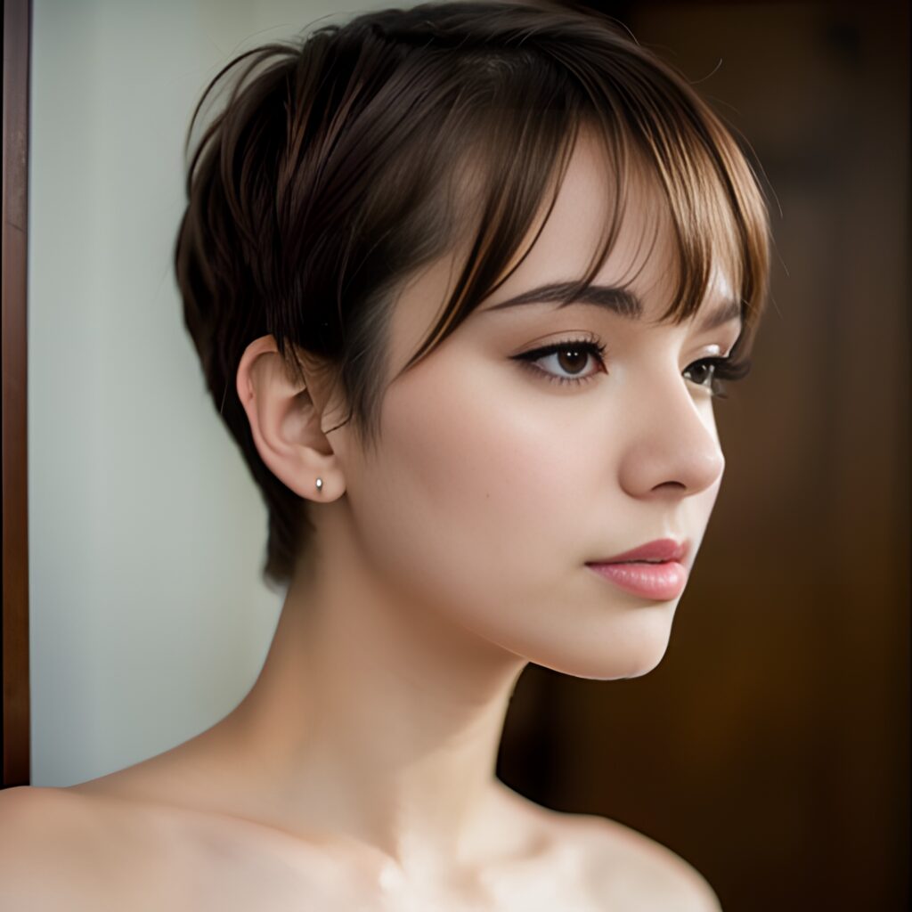 pixie haircut cum on body indonesian 