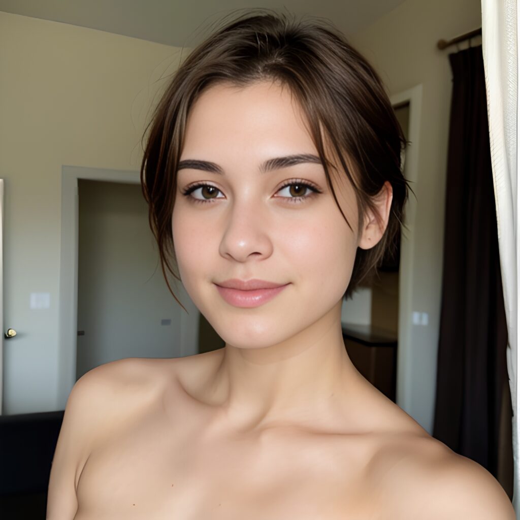 pixie haircut cum on body middle eastern 