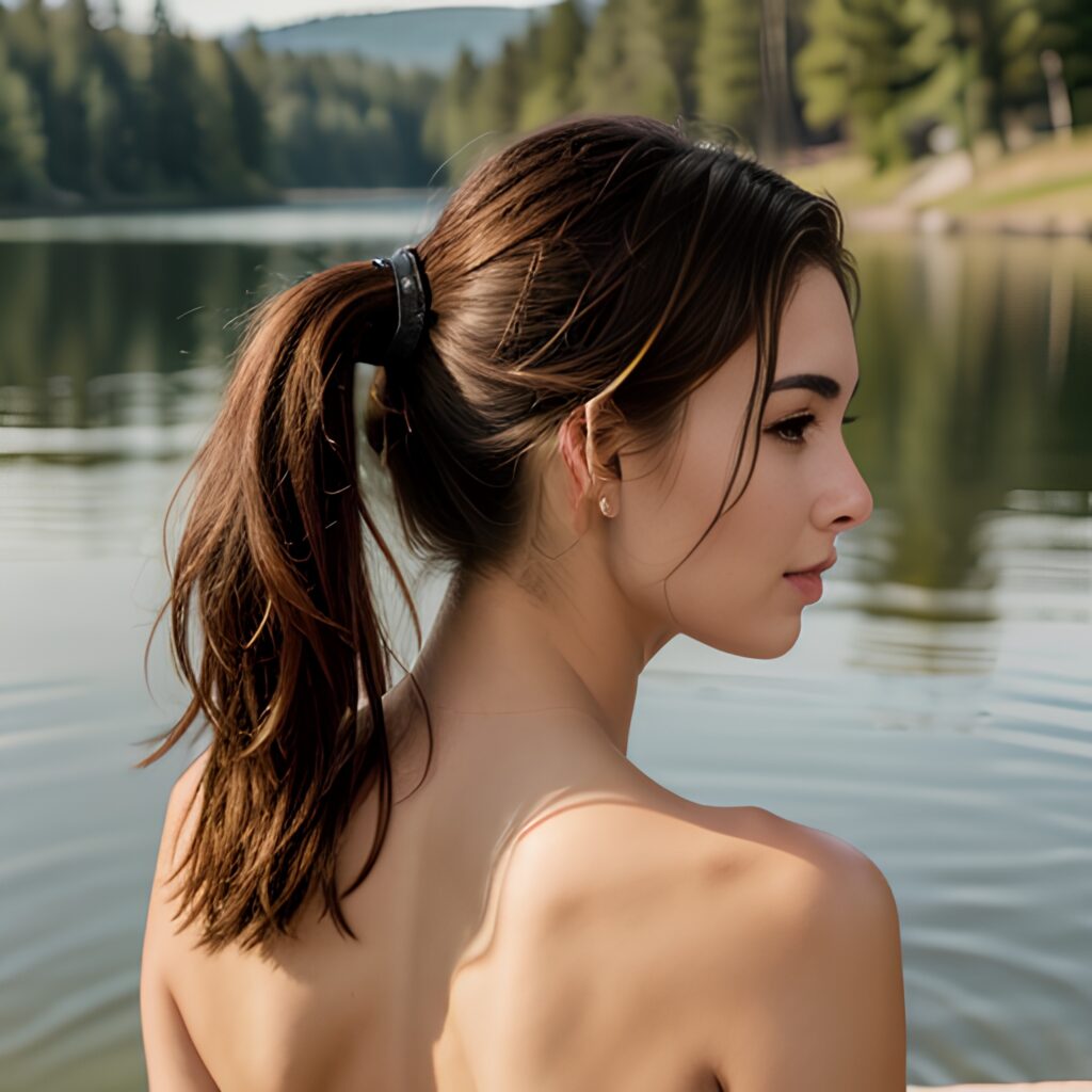 ponytail haircut back lake 