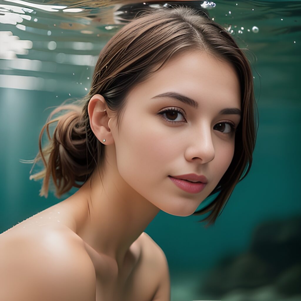 ponytail haircut close underwater 