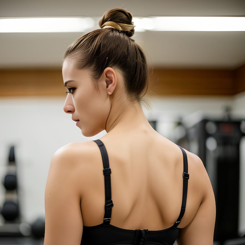 ponytail haircut lingerie gym 