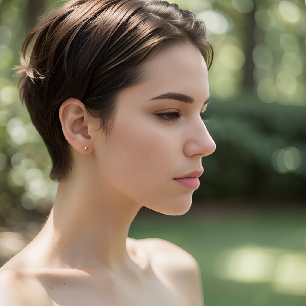 side pixie haircut 