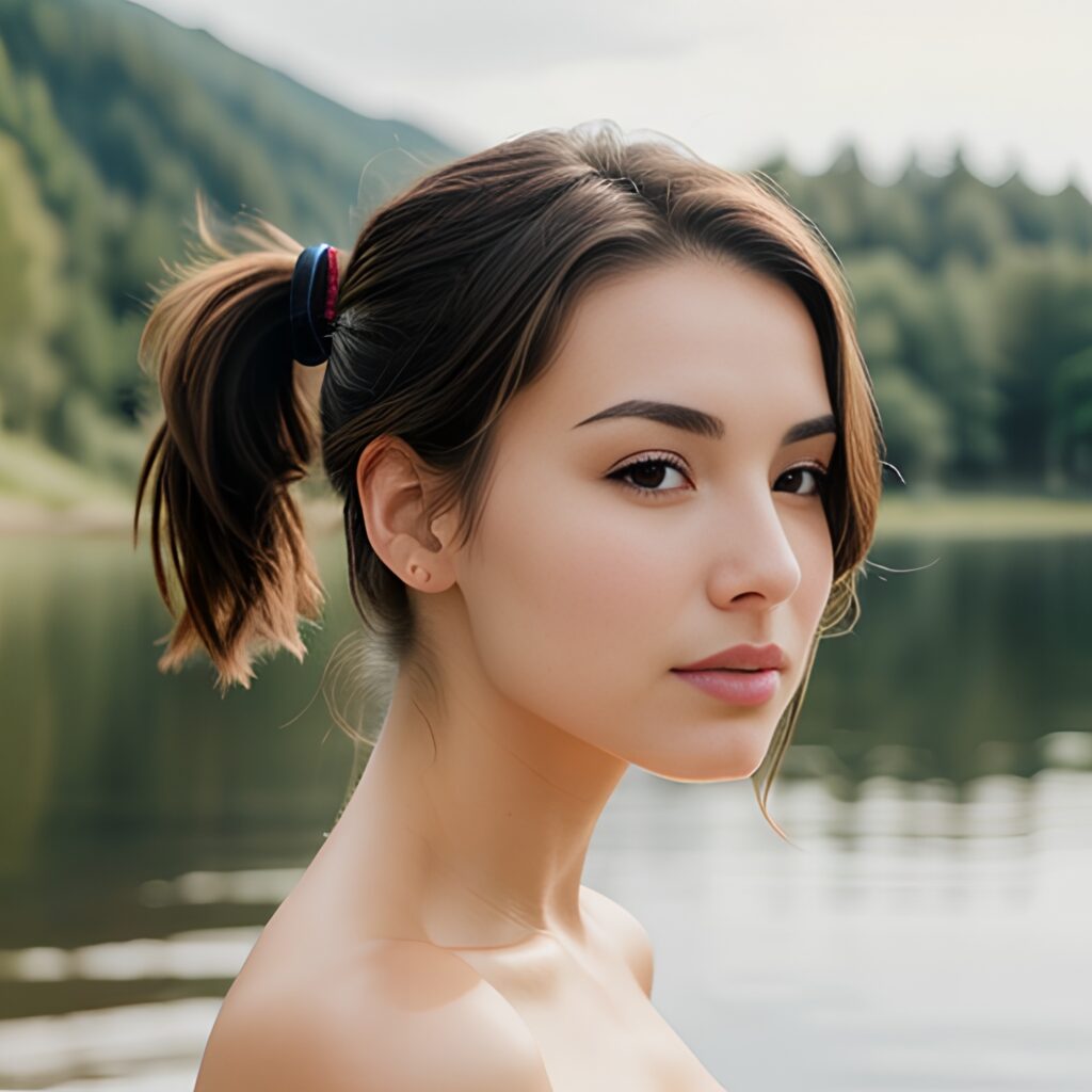 side ponytail haircut lake 