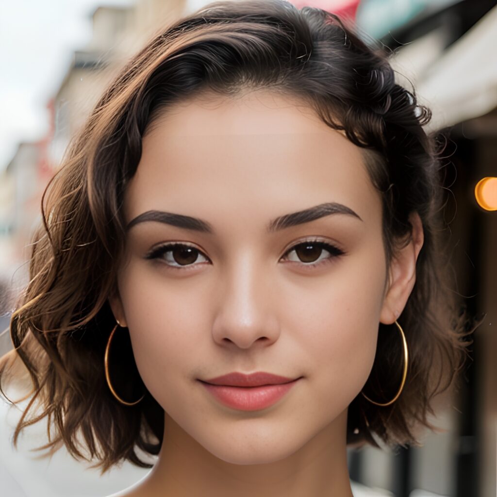 street ponytail haircut close 