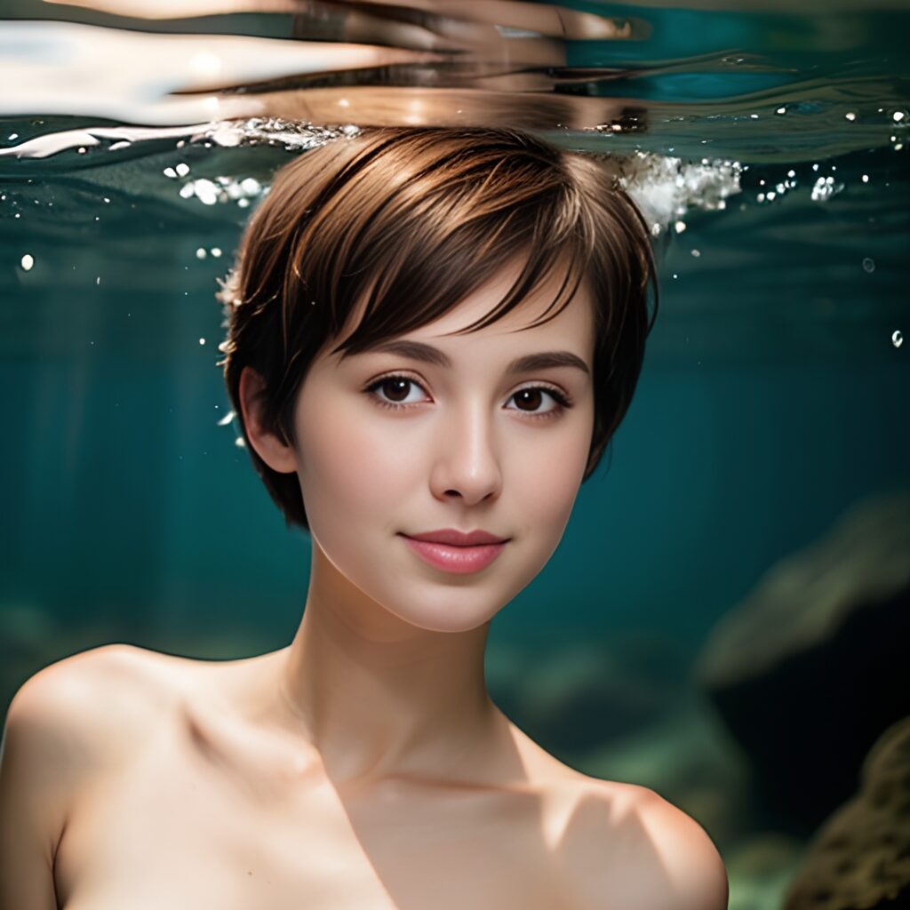 underwater pixie haircut middle eastern close 