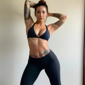 yoga pants bikini tattoo front