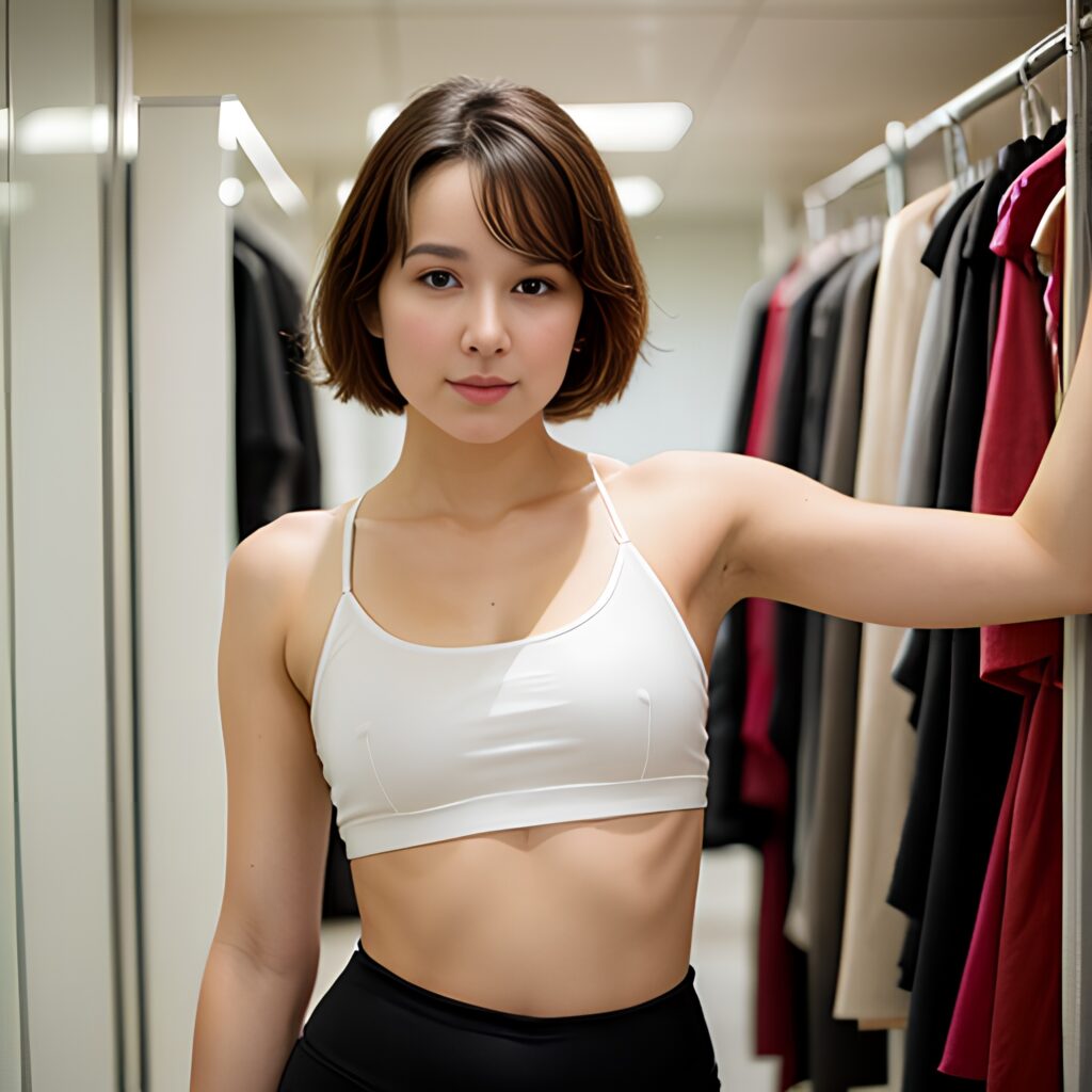 yoga pants changing room 