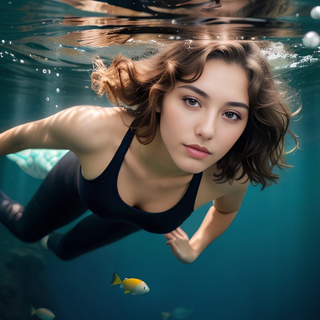 yoga pants underwater 