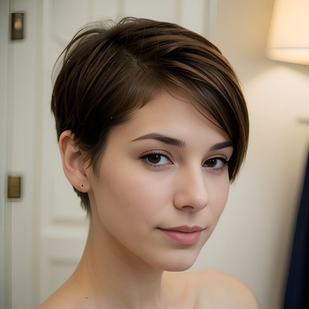 arabic side pixie haircut 