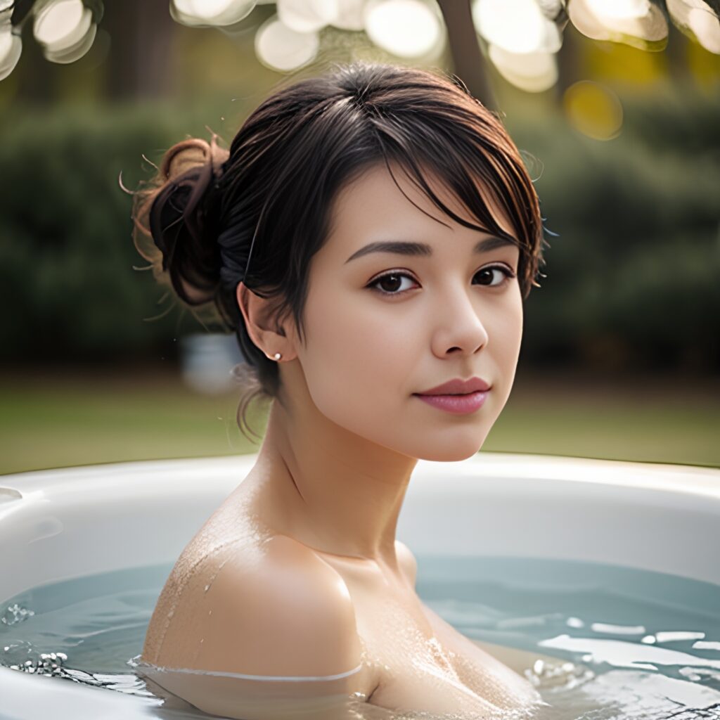 bangs hair hot tub side filipina 