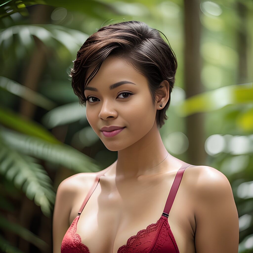 bikini pixie haircut bra 