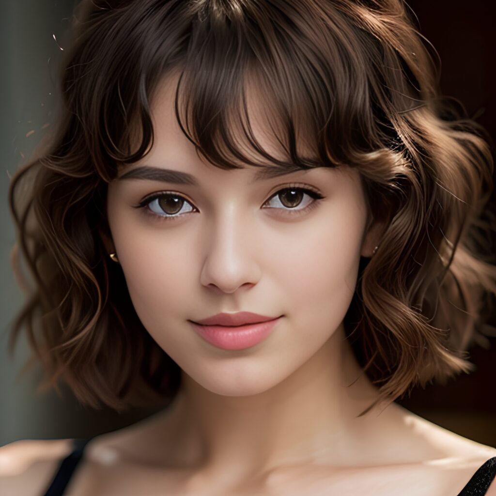 close bangs hair partially nude arabic 