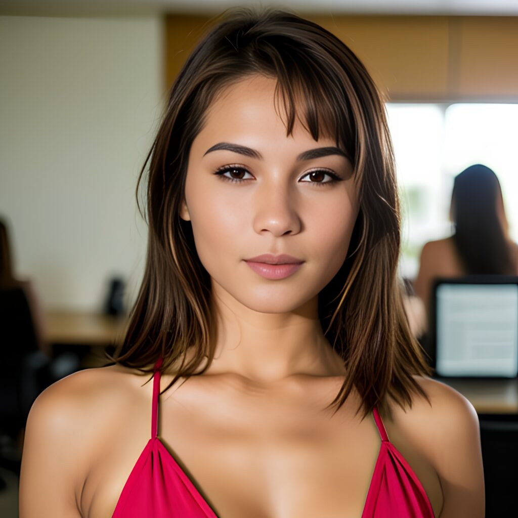 close office bikini bangs hair 