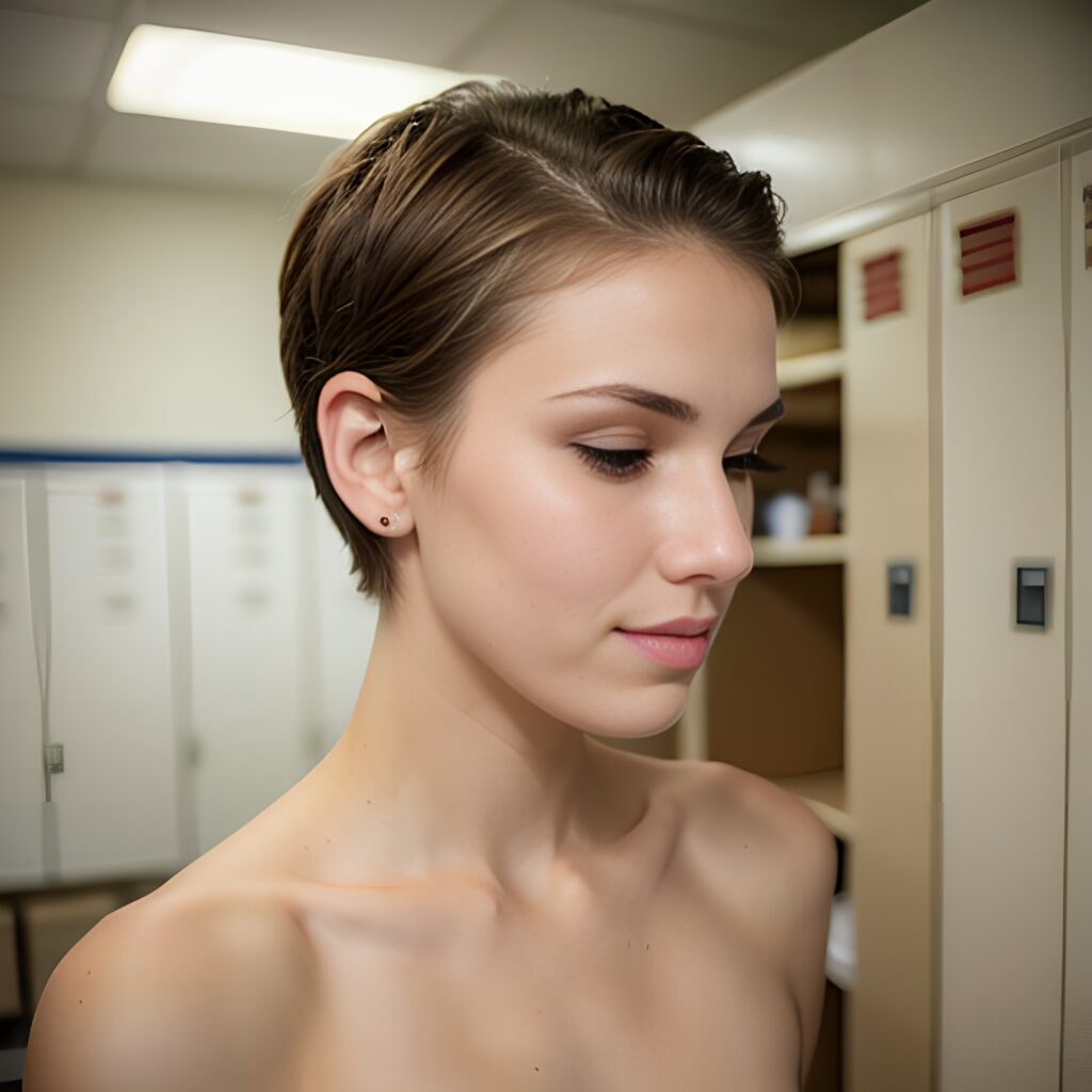 front pixie haircut locker room 