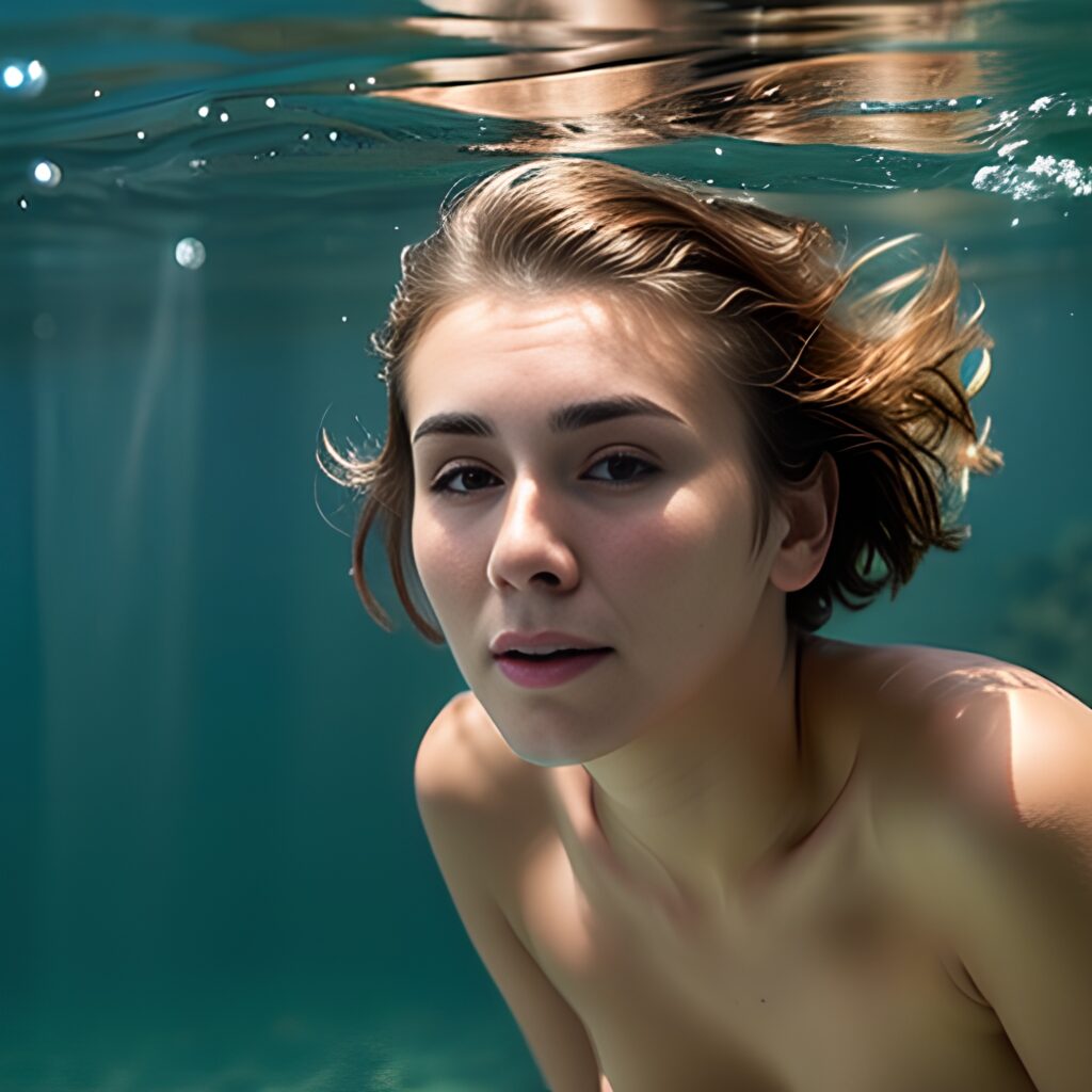 front pixie haircut underwater 