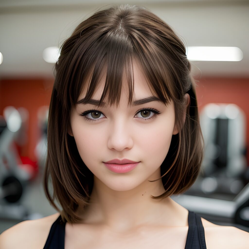 gym bangs hair 