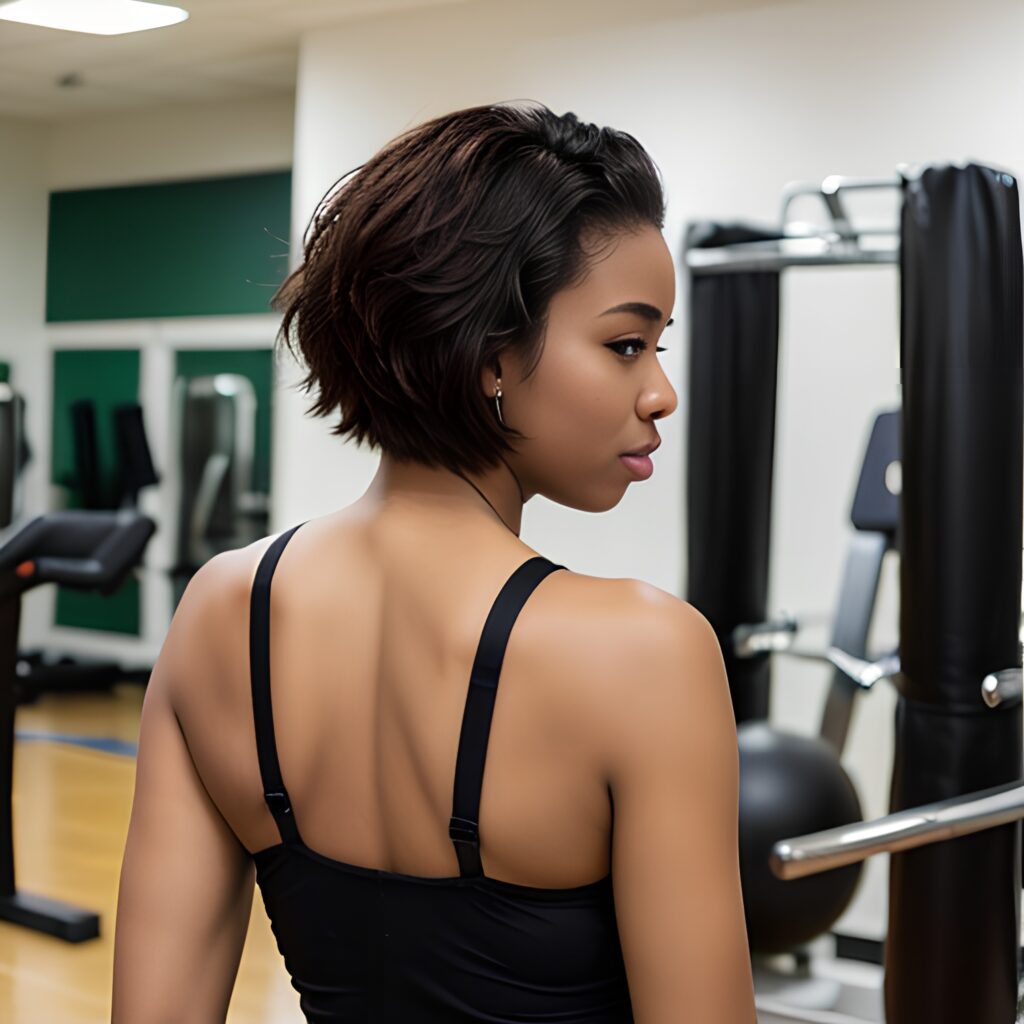 gym pixie haircut back
