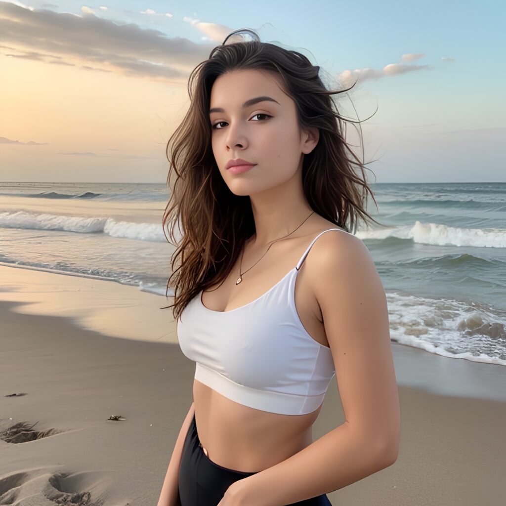 messy hair beach yoga pants 