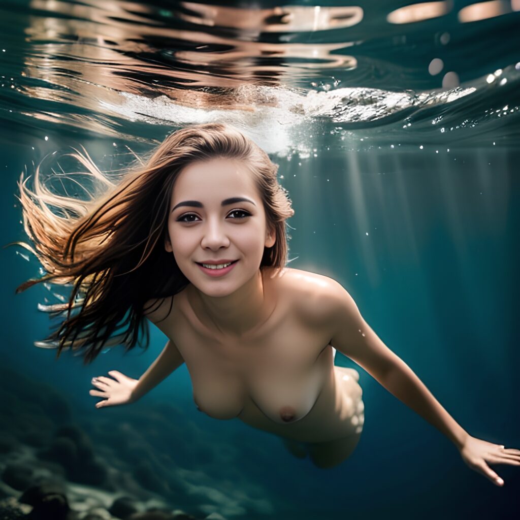 messy hair underwater 