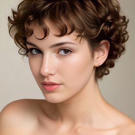 pixie haircut close curly hair