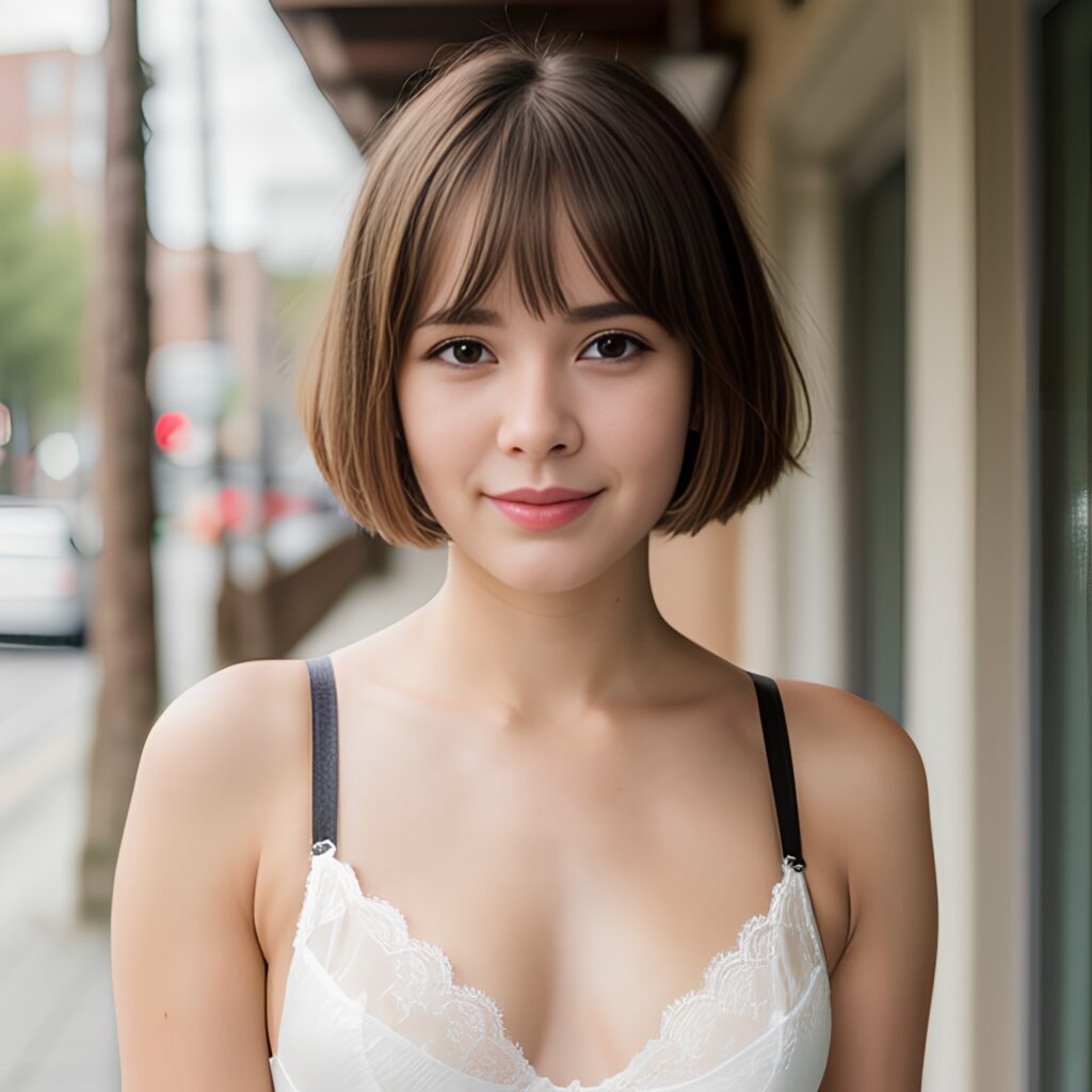 pixie haircut front bra 