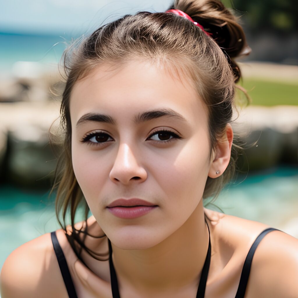 ponytail haircut close bikini 