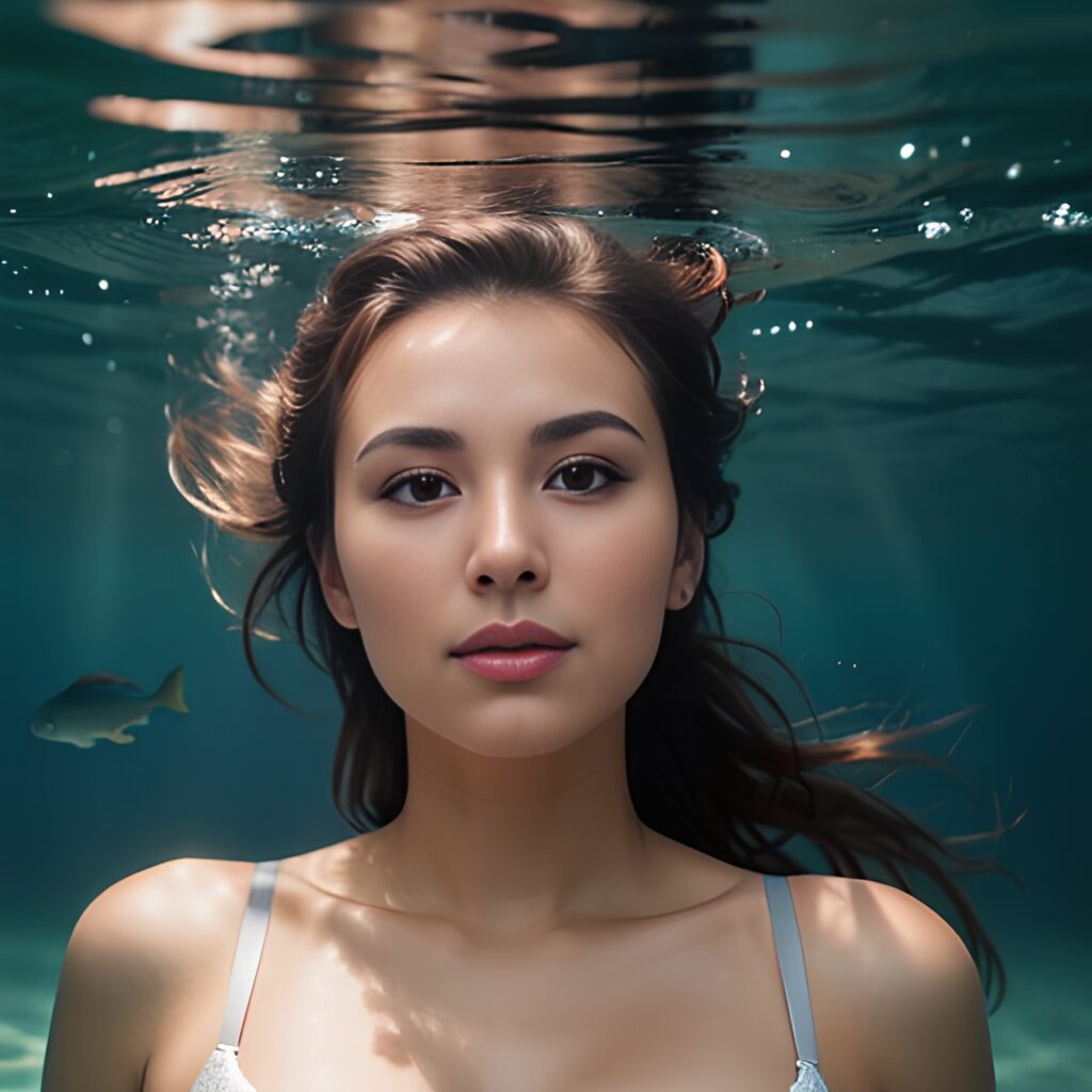 push up bra underwater close 