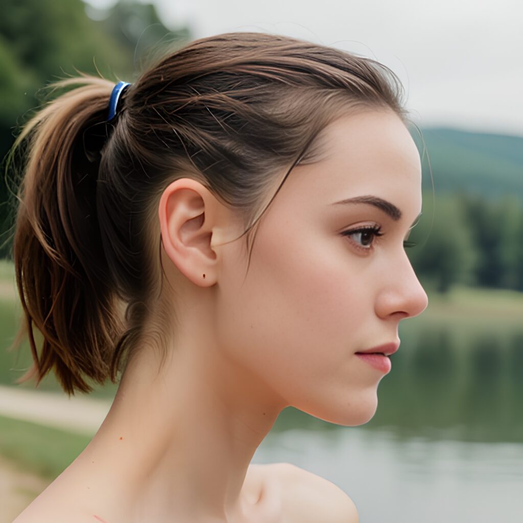 side lake ponytail haircut 