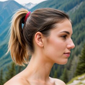 side mountains ponytail haircut