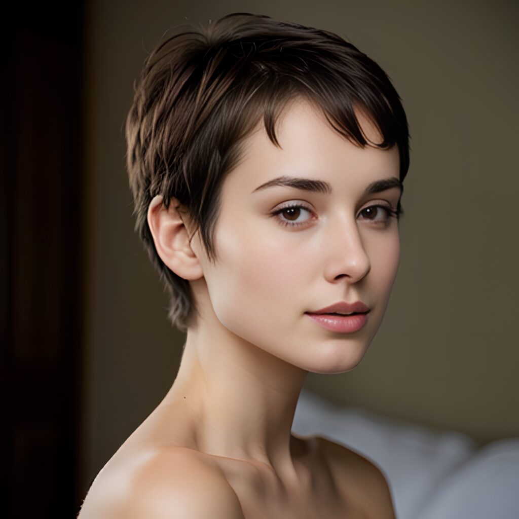 side pixie haircut 