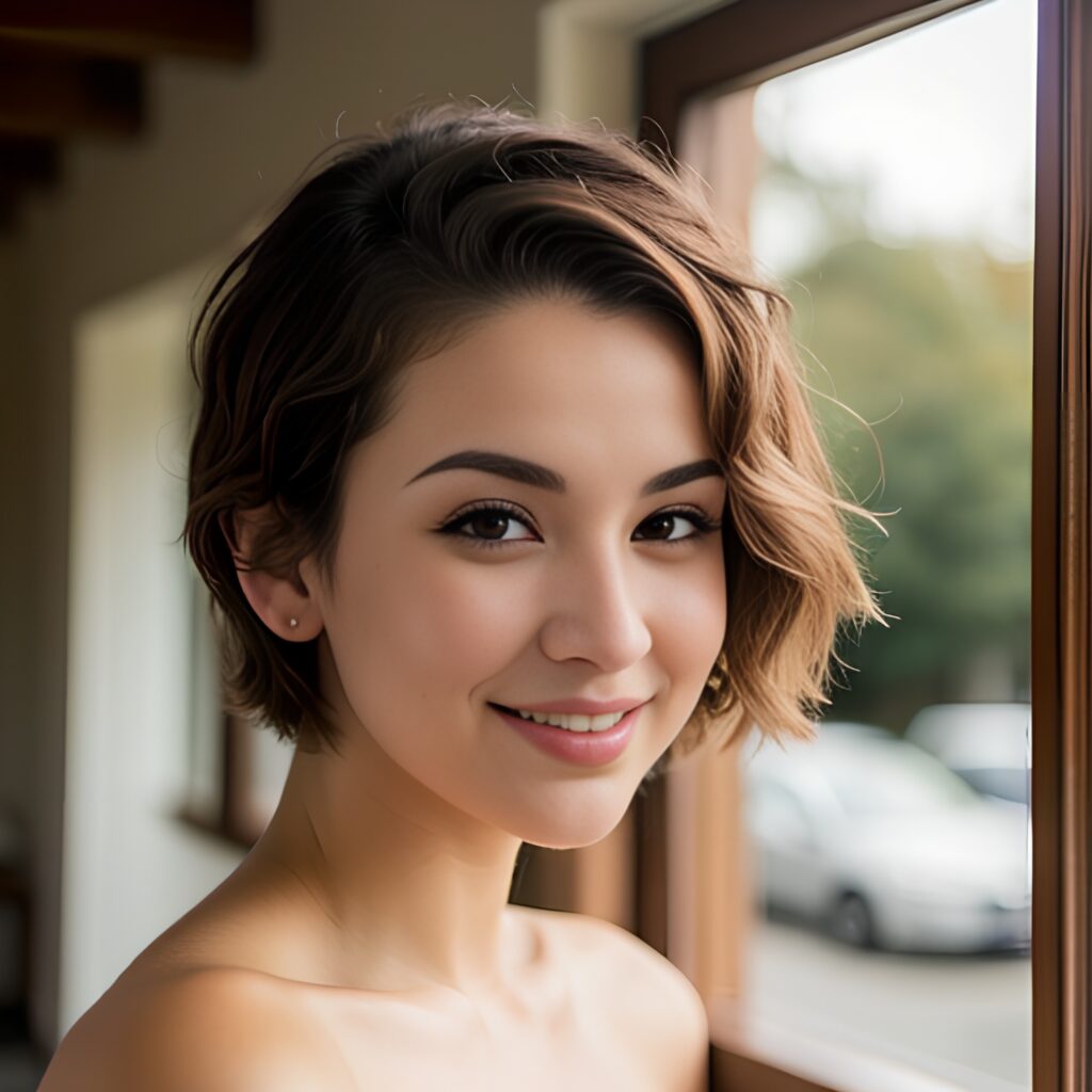 side pixie haircut 