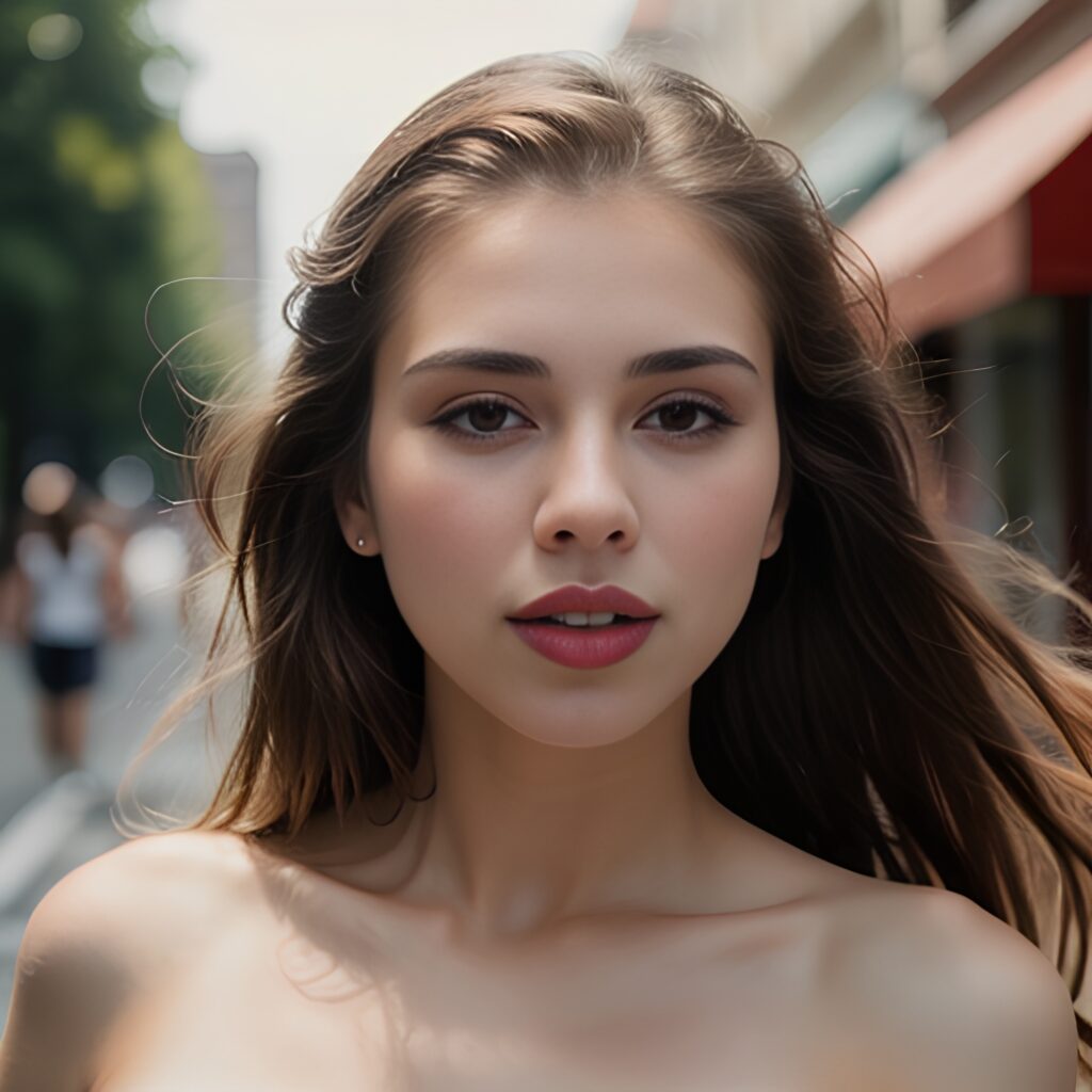 street close cum on face