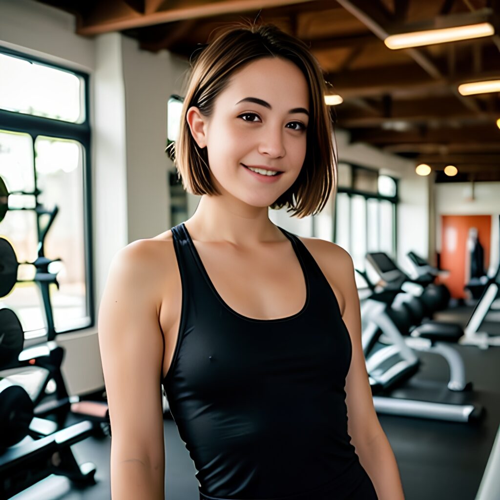 topless gym pixie haircut 