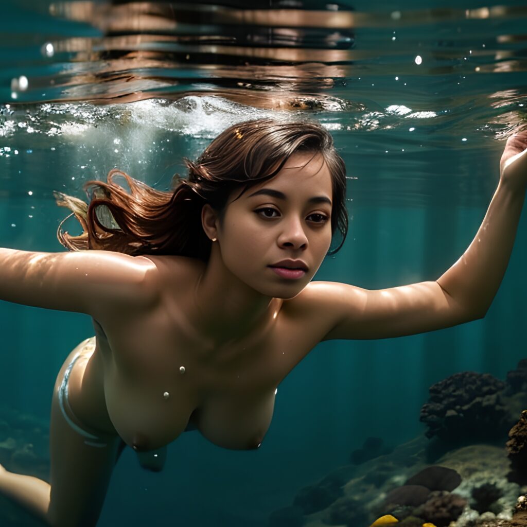 topless underwater 