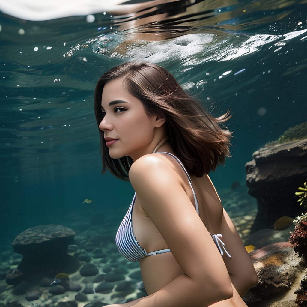 underwater bikini back 