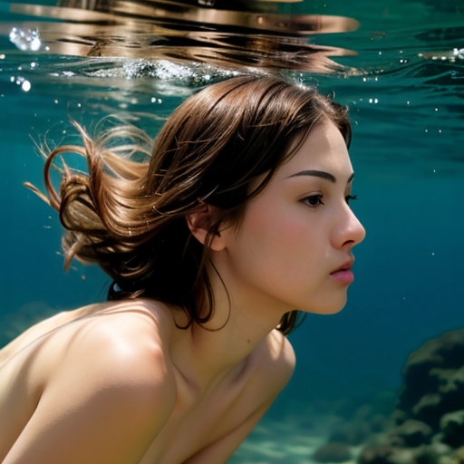 underwater indonesian bangs hair 