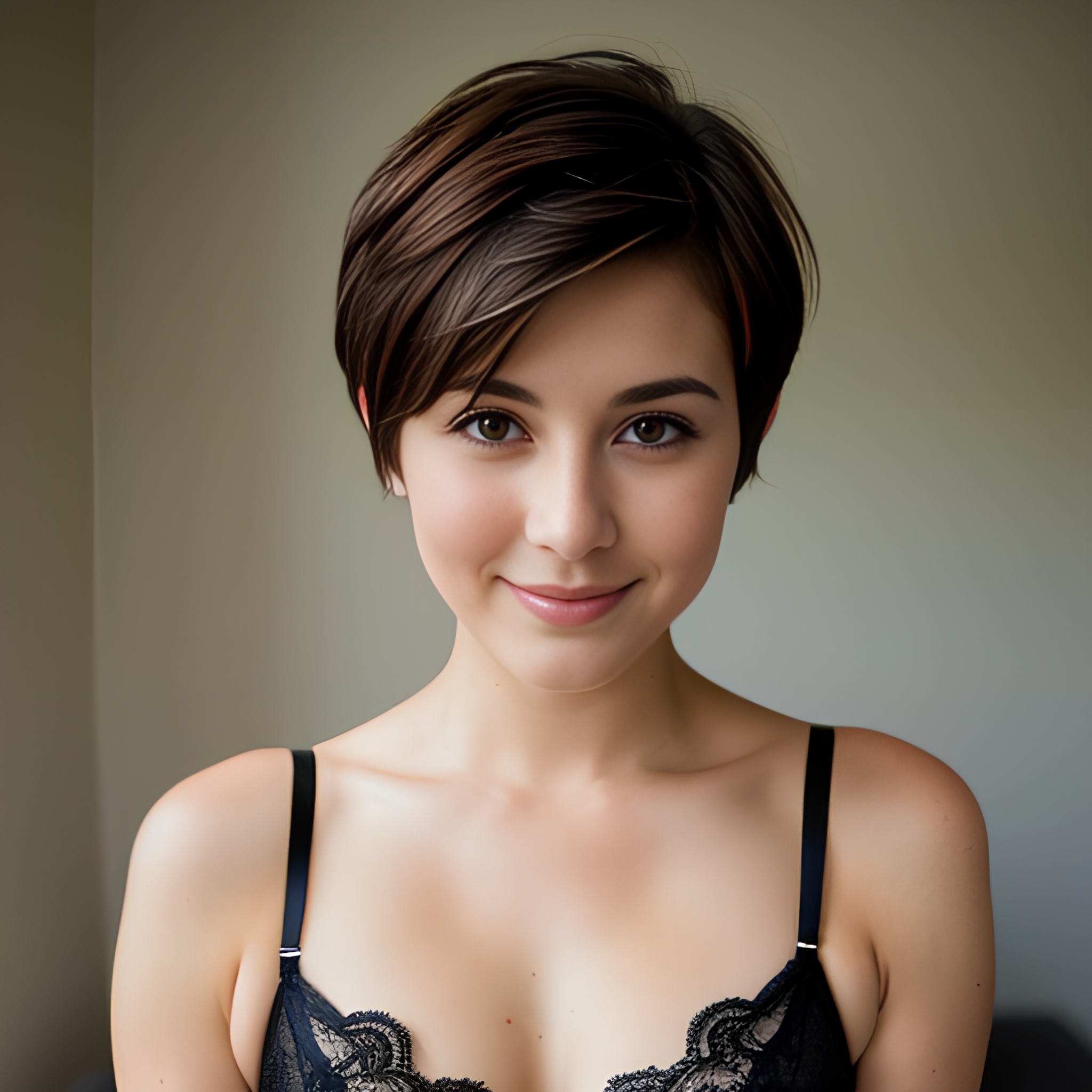 filipina short hair lingerie pixie haircut 