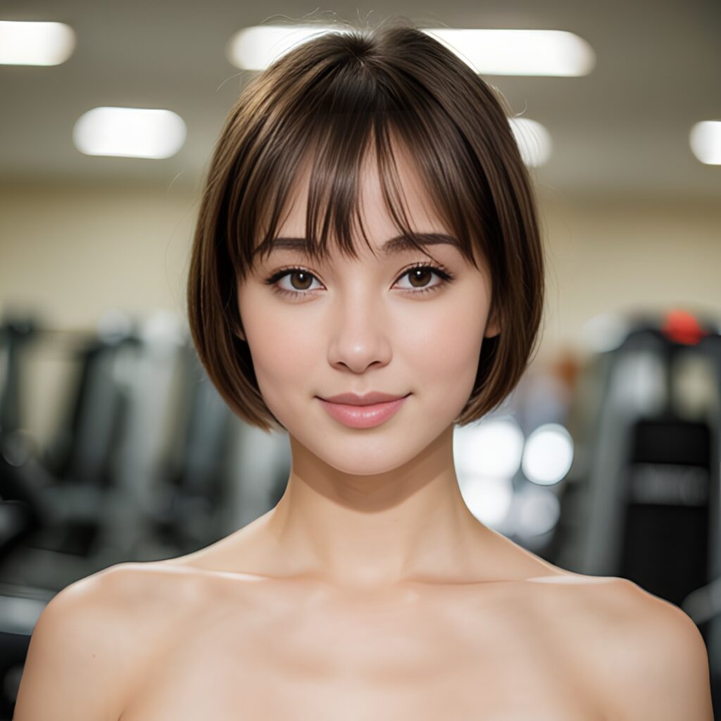 gym bangs hair 