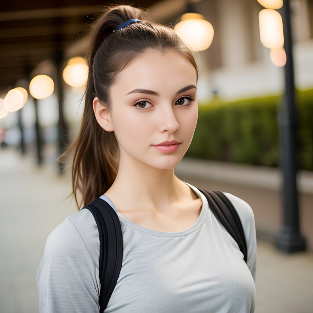 indonesian yoga pants ponytail haircut 