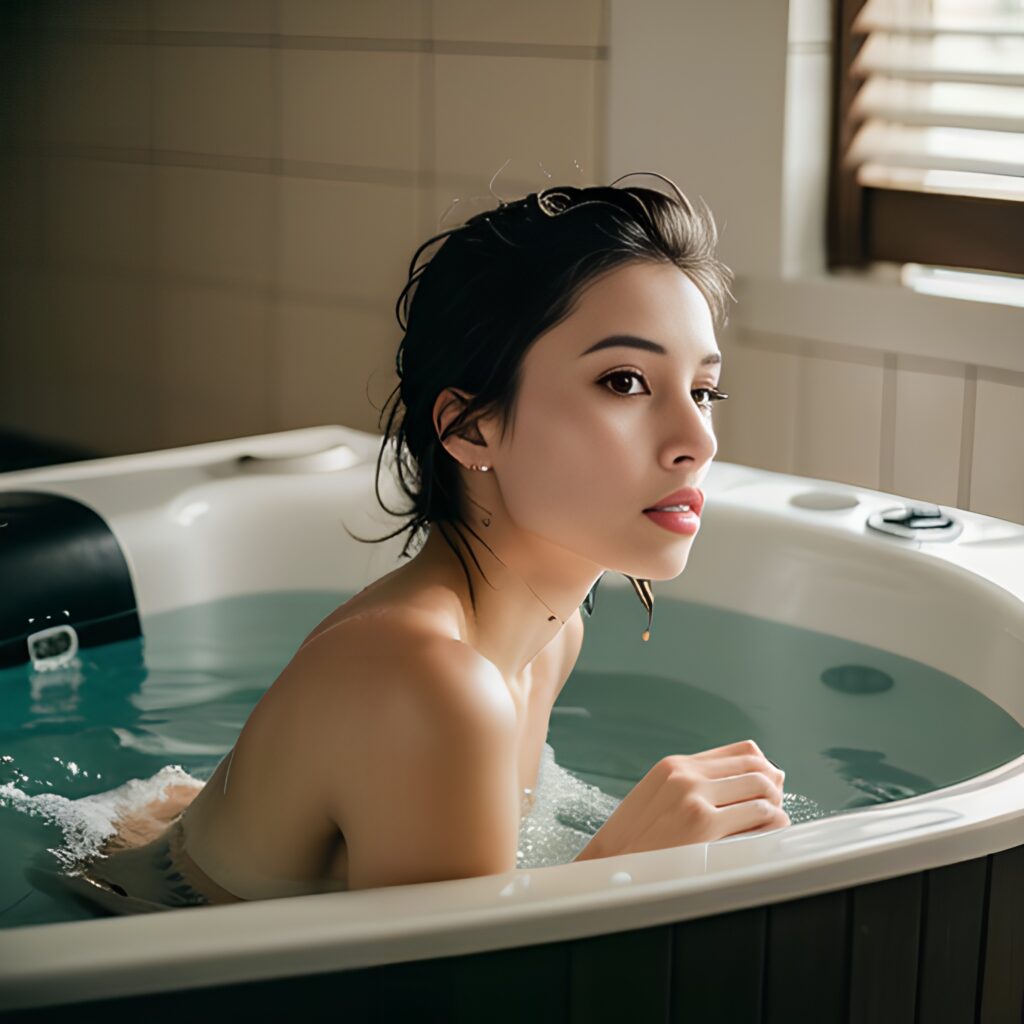 messy hair hot tub 