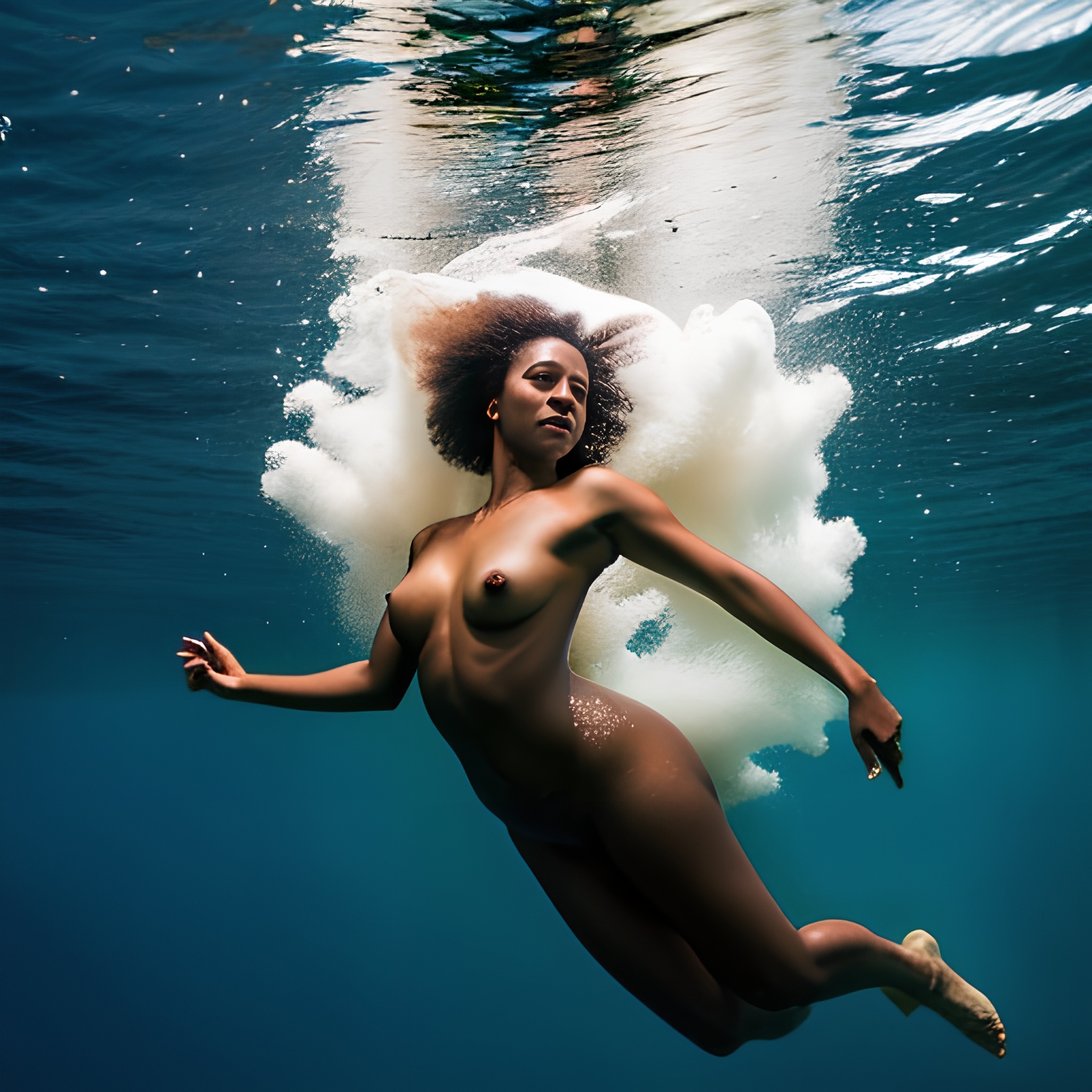 middle eastern underwater darker skin 