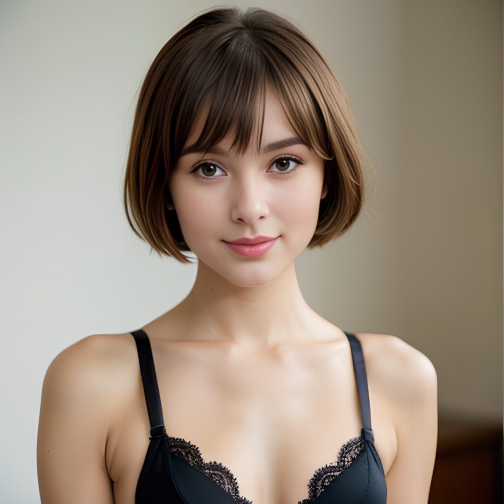 pixie haircut push up bra 