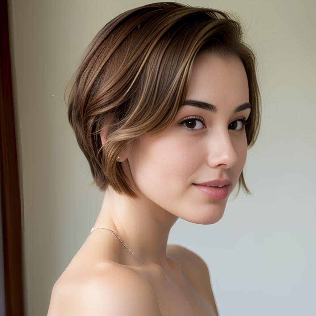 side pixie haircut 