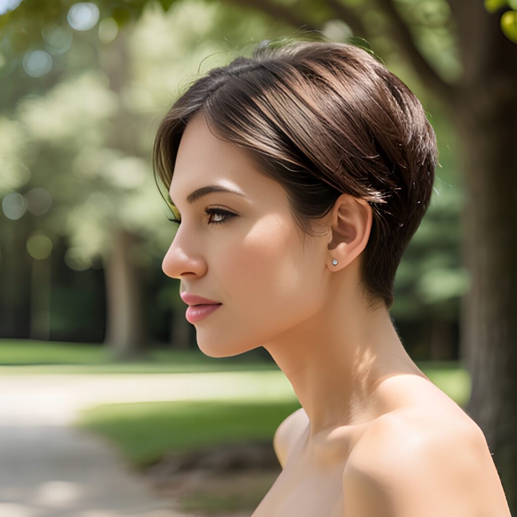 side pixie haircut 