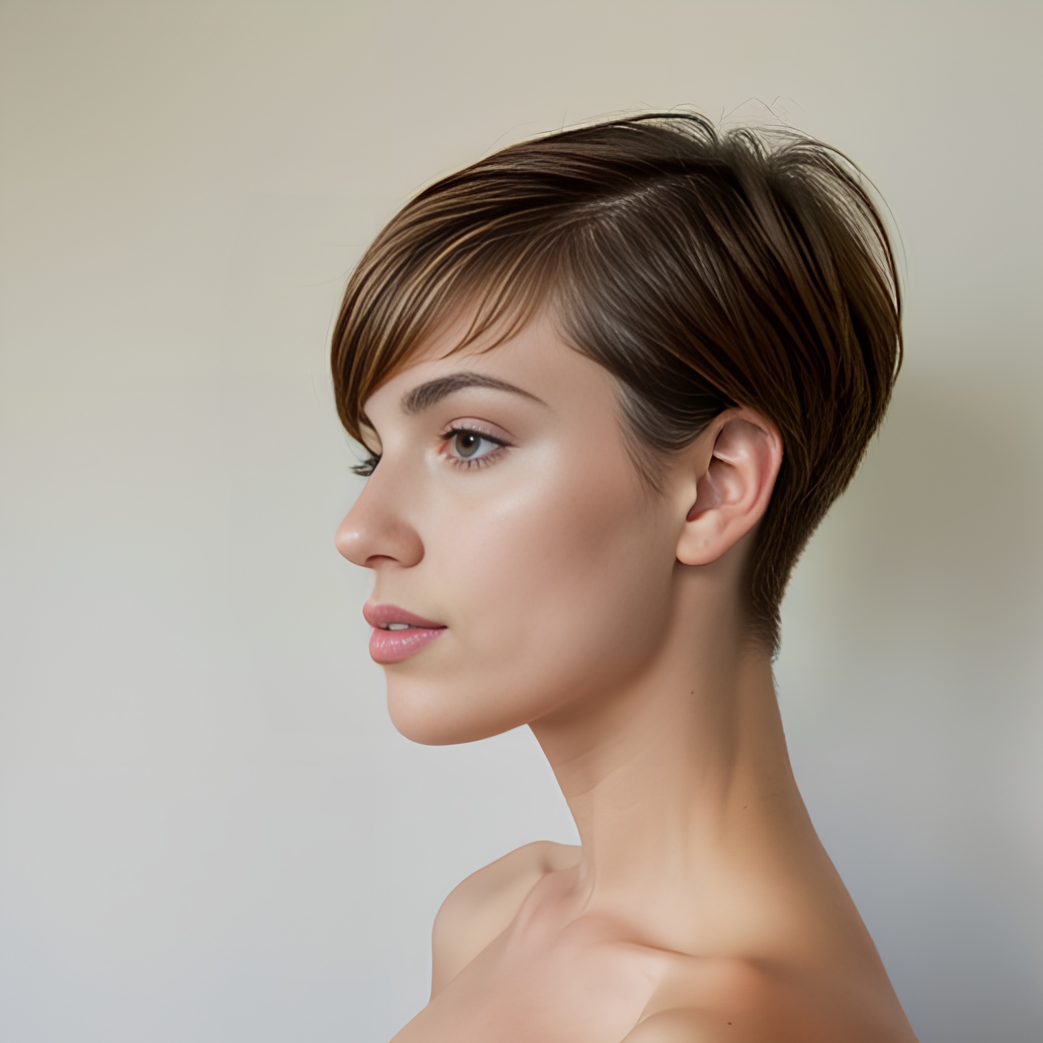 side pixie haircut 