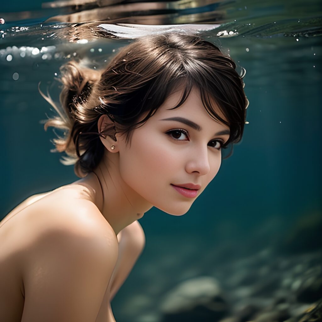 side underwater arabic messy hair 