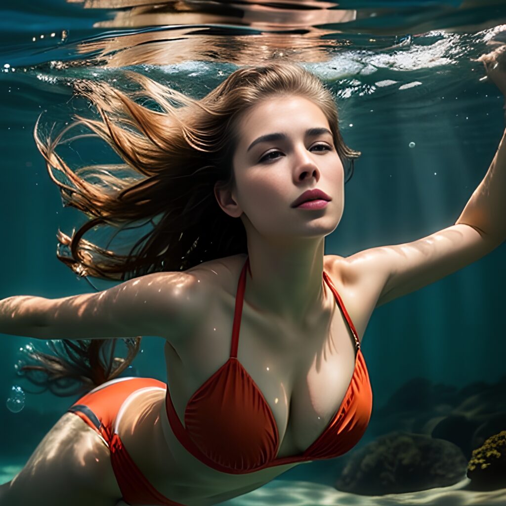 underwater front bikini 