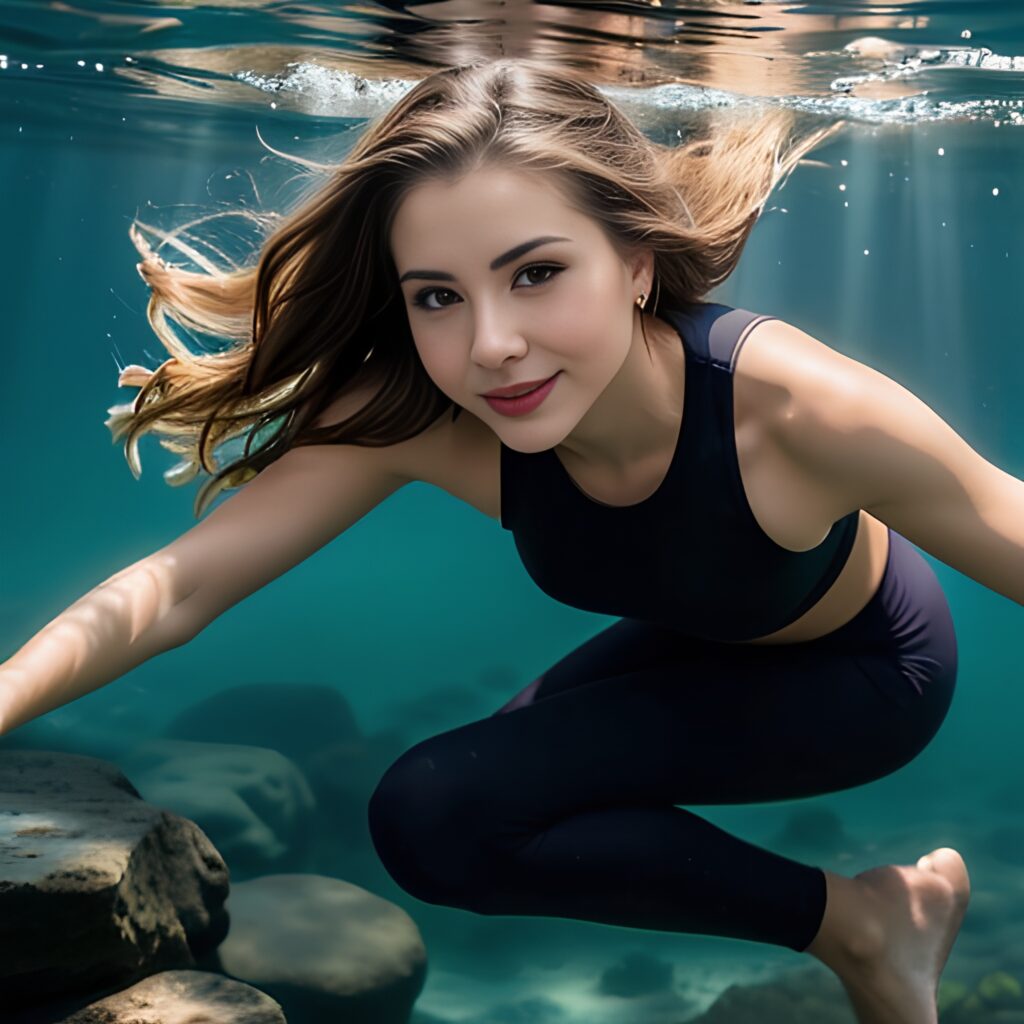 underwater yoga pants cum on body 